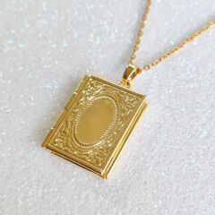 Özelleştirilebilir Kitap Locket Kolye