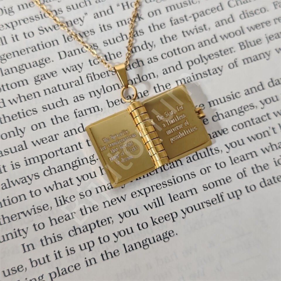 Kişiye Özel Sayfalı Kitap Kolye