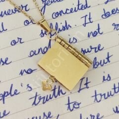 Kişiye Özel Sayfalı Kitap Kolye