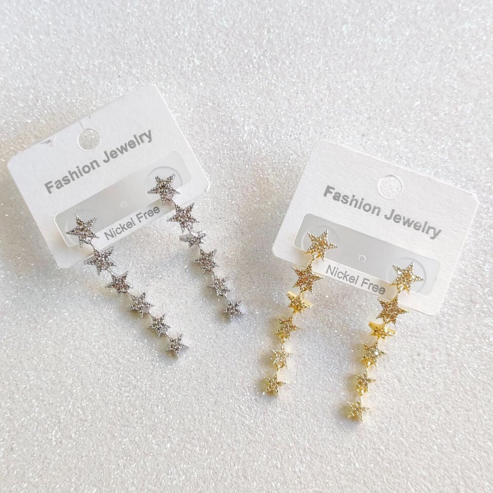 Sallantılı Yıldız Küpe